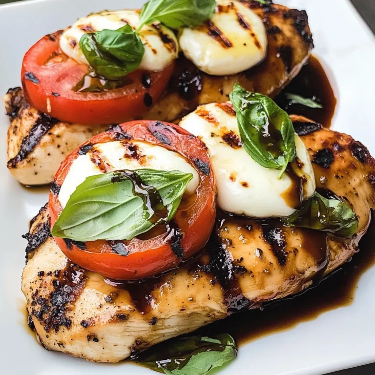 Caprese Grilled Chicken with Balsamic Reduction Recipe