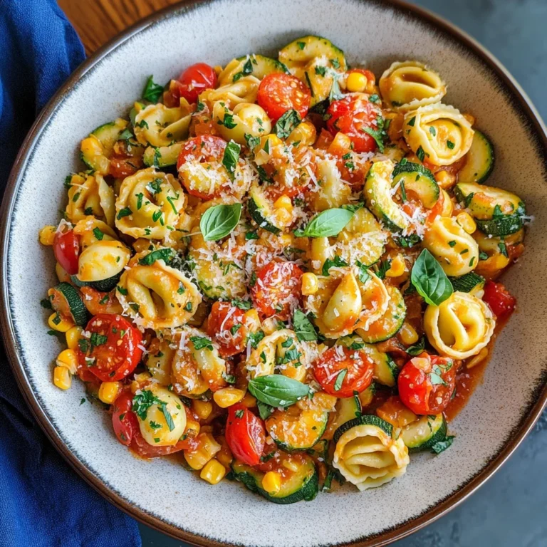Cheese Tortellini with Summer Veggies