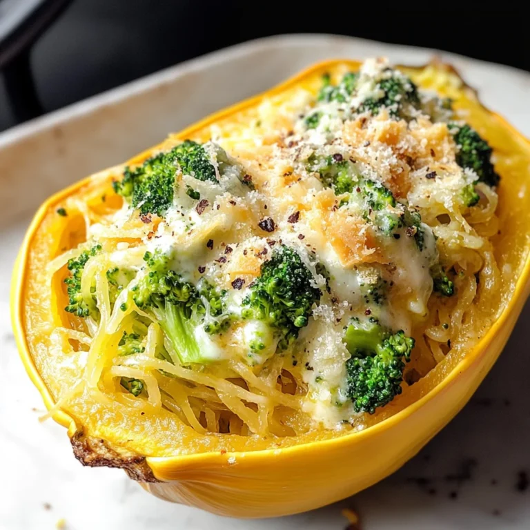 Cheesy Broccoli Spaghetti Squash