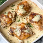 Creamy Oven Baked Chicken Thighs