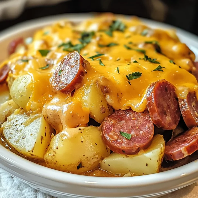 Crockpot Cheesy Potatoes and Kielbasa