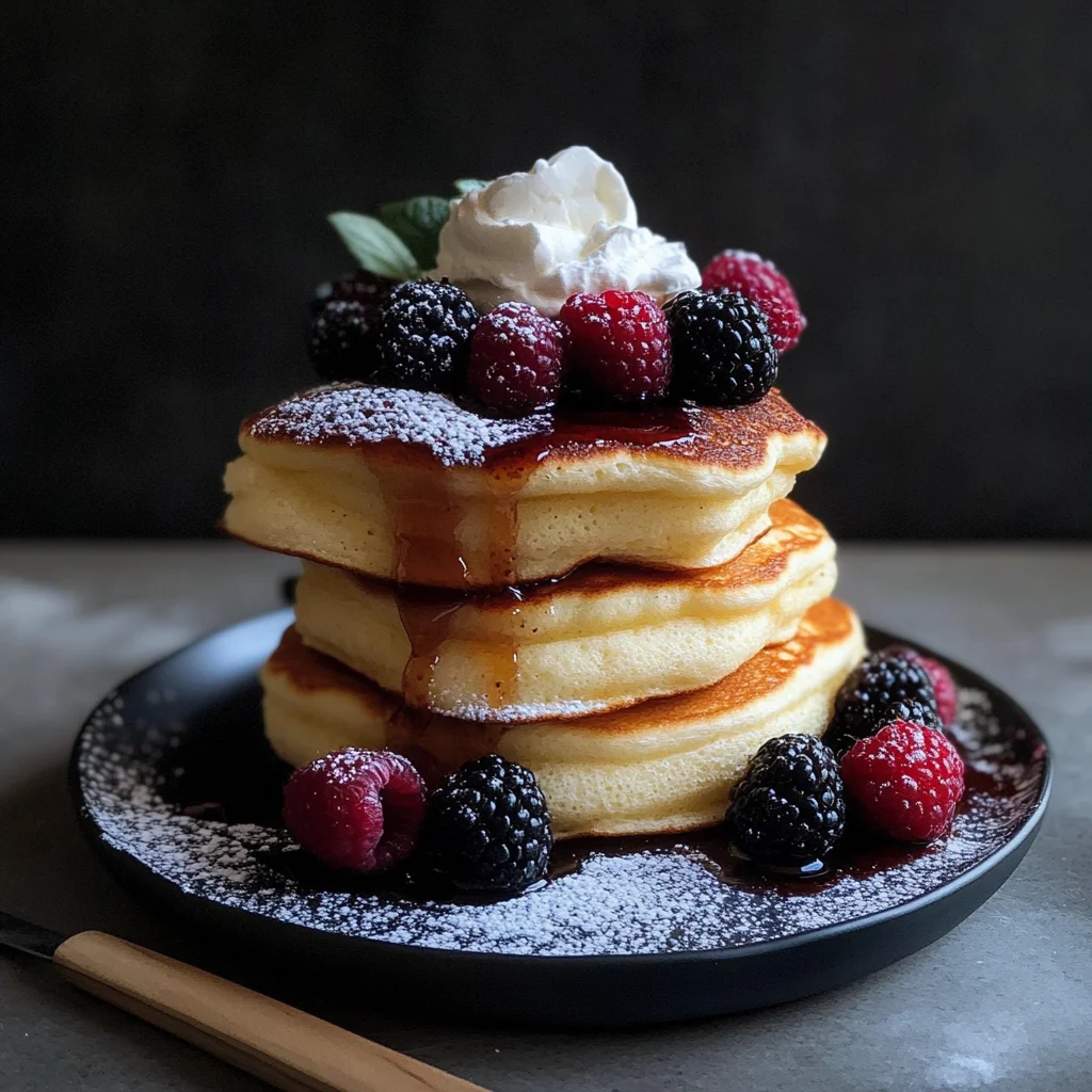Fluffy Japanese Soufflé Pancakes