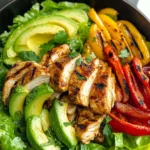 Grilled Chili Lime Chicken Fajita Salad