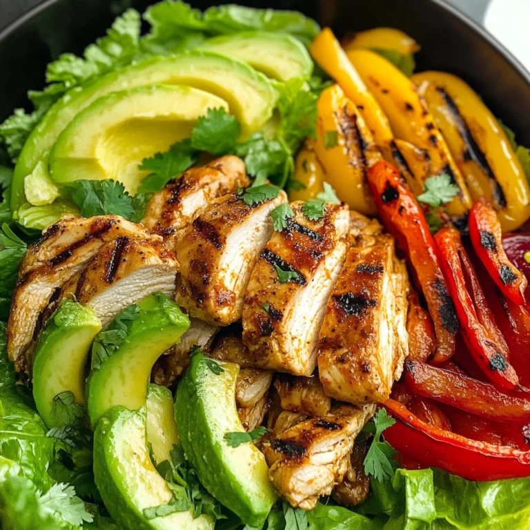Grilled Chili Lime Chicken Fajita Salad