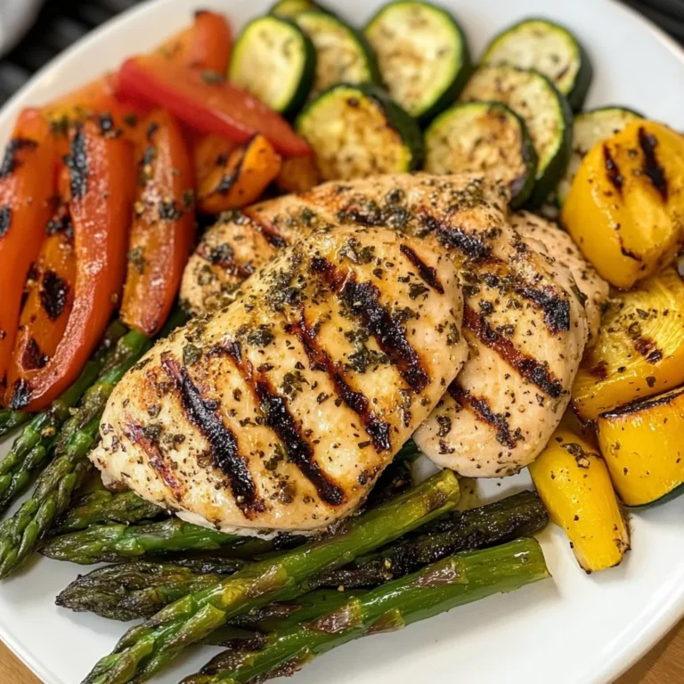 Grilled Garlic and Herb Chicken and Veggies