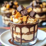 Mini Reese's Chocolate Peanut Butter Cheesecake Trifles