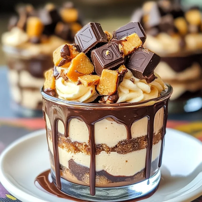 Mini Reese's Chocolate Peanut Butter Cheesecake Trifles