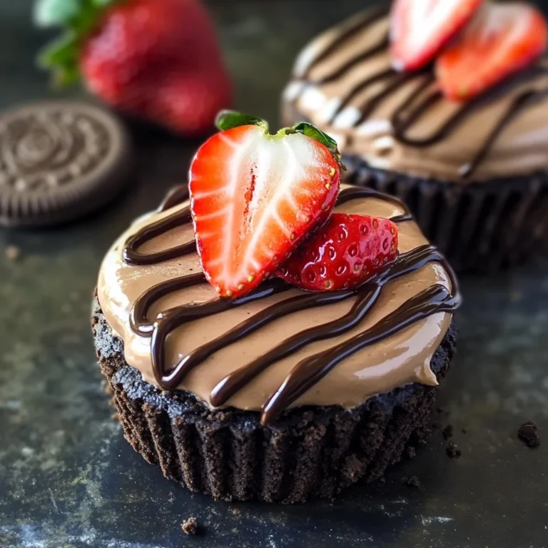 No Bake Mini Chocolate Cheesecakes