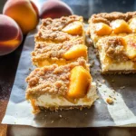Peach Cobbler Cheesecake Bars
