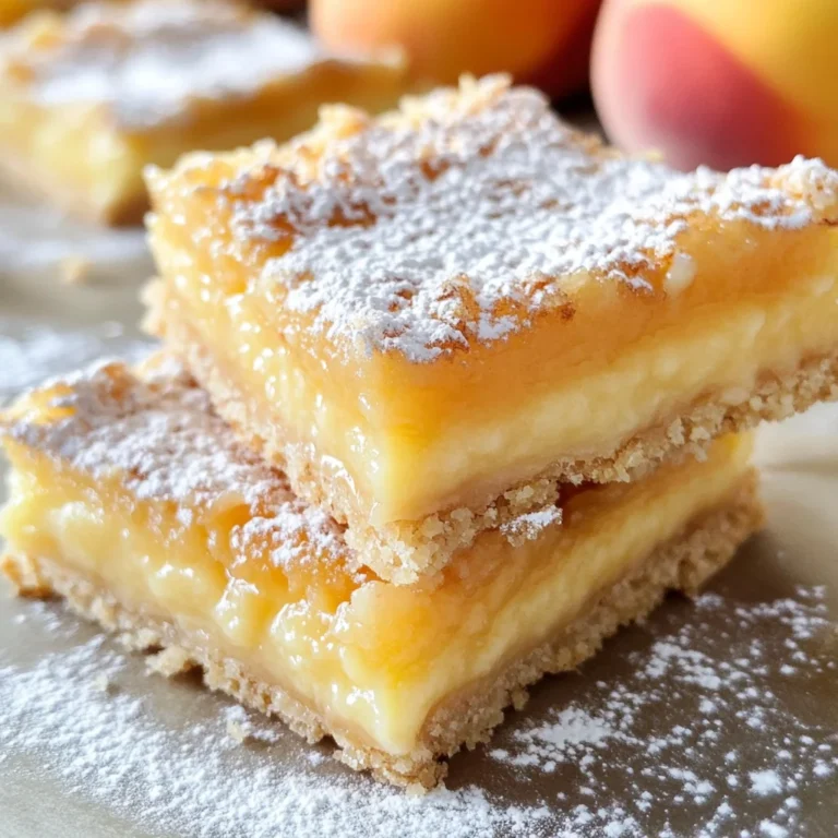 Peach Nectar Custard Bars