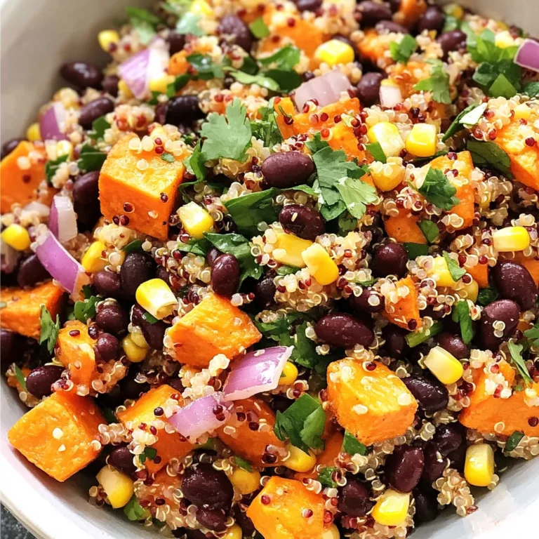 Roasted Sweet Potato Black Bean Quinoa Salad recipe