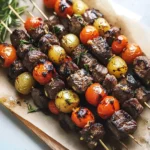 Rosemary Garlic Steak Kebabs