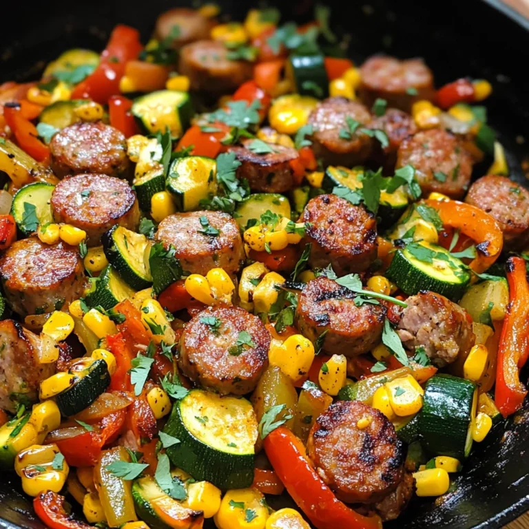 Sausage and Veggies Skillet - 30 Minute, One-Pan Meal