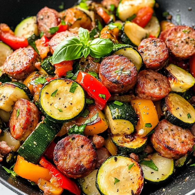 Skillet Sausage and Zucchini