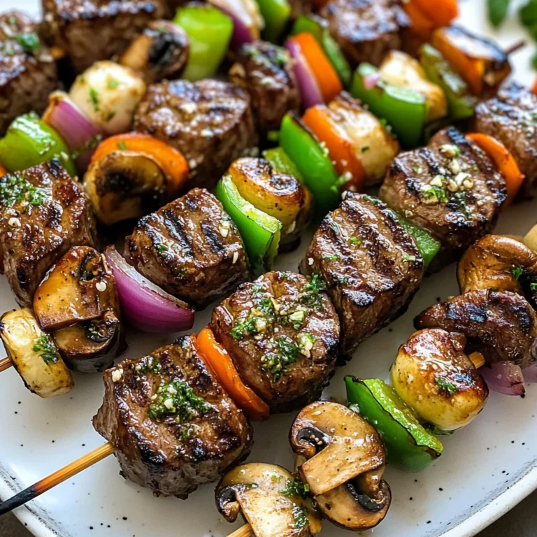 Steak Kabobs with Garlic Butter