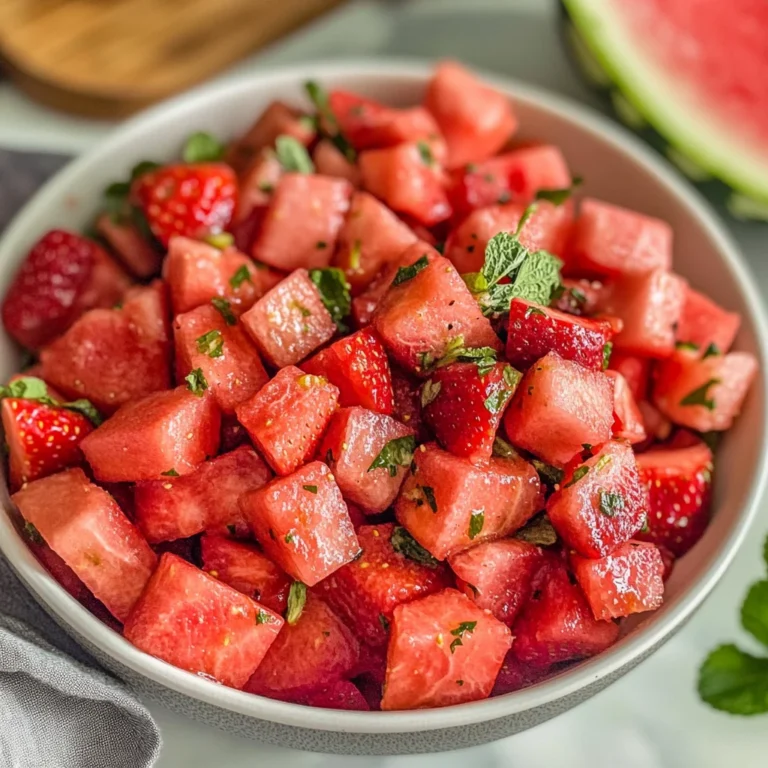 Strawberry Watermelon Salad with Honey-Lime Vinaigrette
