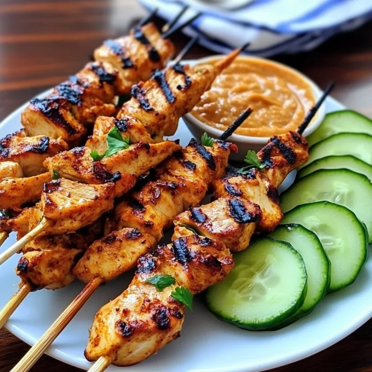 Thai Chicken Sate with Peanut Sauce