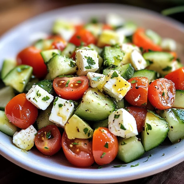 Tomato, Cucumber, Avocado Salad