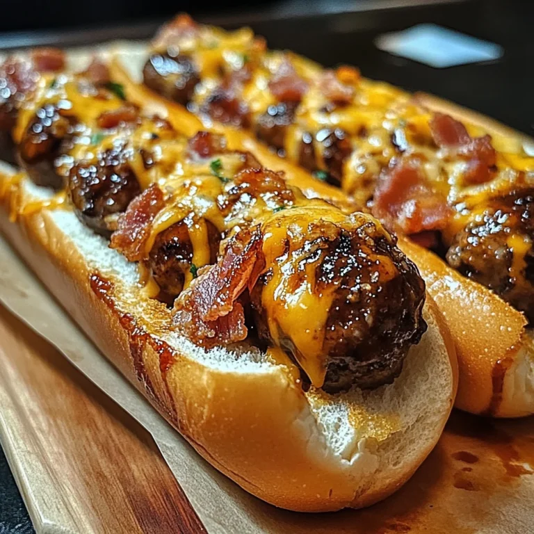 Bourbon BBQ Turkey Bacon Cheeseburger Meatball Subs Ready in 30 Minutes
