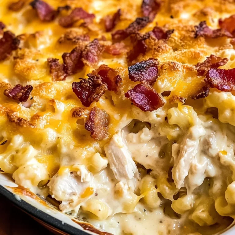 Chicken Turkey Bacon Ranch Mac and Cheese Casserole