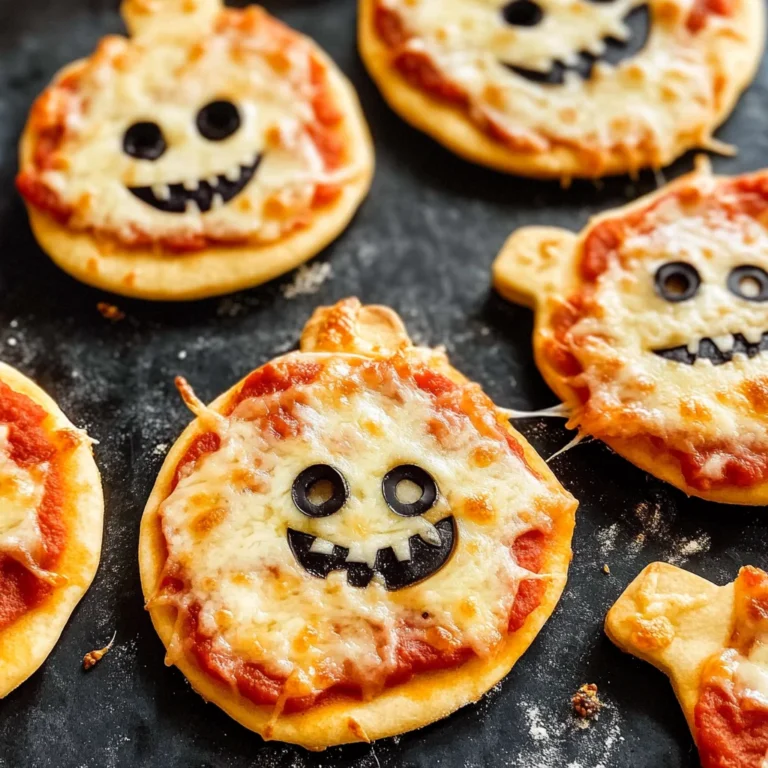 Easy Mini Halloween Pizzas