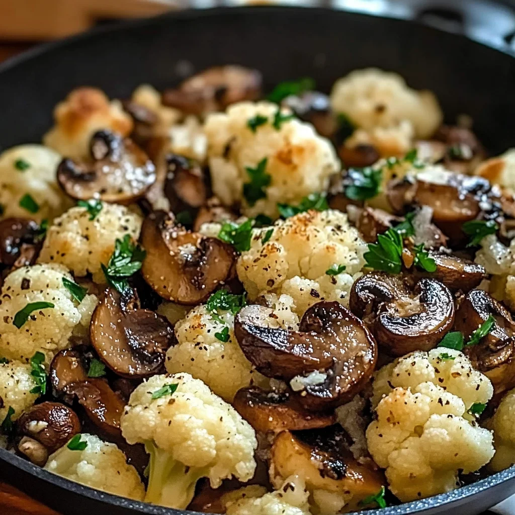 Garlic Cauliflower Mushroom Skillet: Quick & Delicious Dish