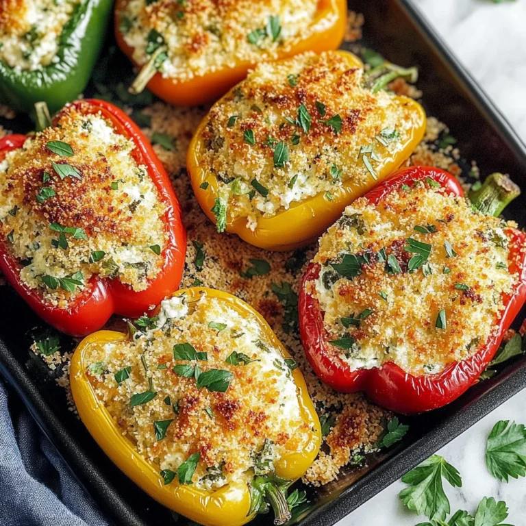Herby Ricotta Stuffed Peppers