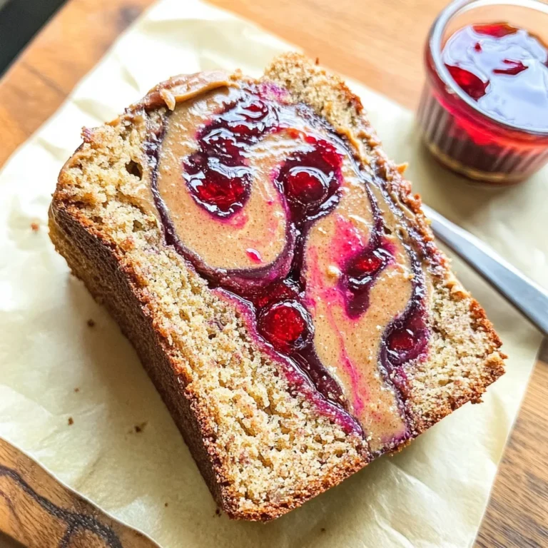 Peanut Butter & Jelly Banana Bread Recipe