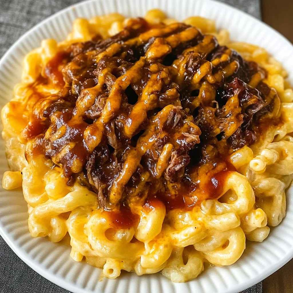 Pulled beef Mac and Cheese