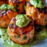 Salmon Balls with Creamy Avocado Sauce: Healthy Dinner Ideas