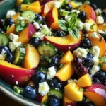 Blueberry Peach Feta Salad
