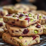Cranberry Pistachio Shortbread Cookies: A Festive Delight for the Holidays