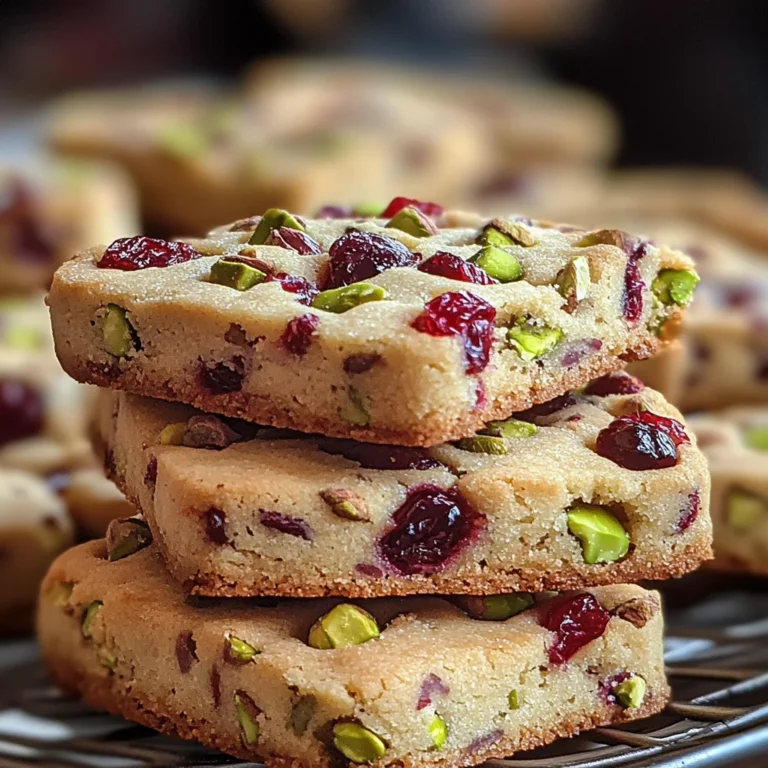 Cranberry Pistachio Shortbread Cookies: A Festive Delight for the Holidays