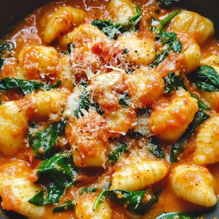 Creamy Tomato Spinach Gnocchi