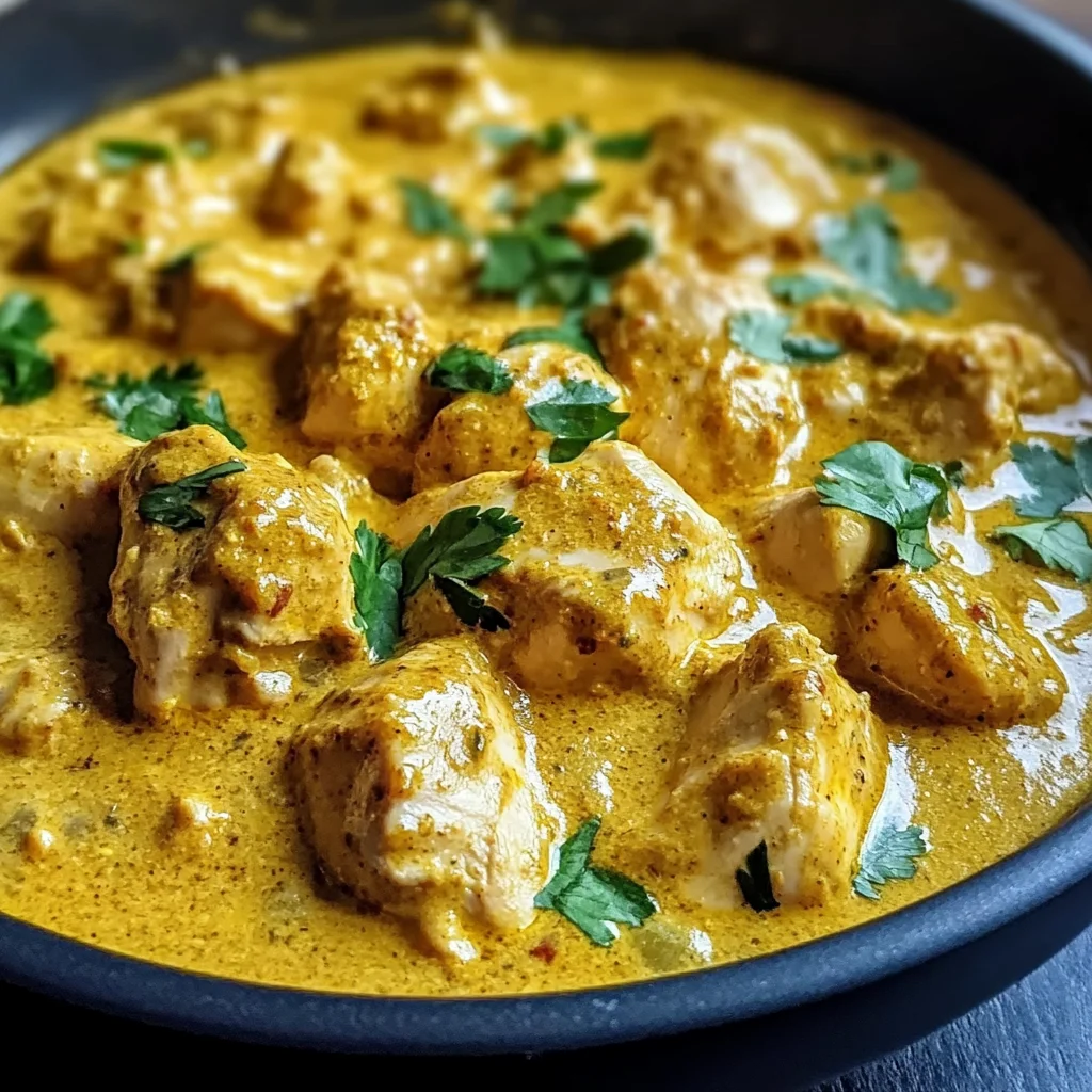 Easy Homemade Chicken Korma with Flatbread or Rice