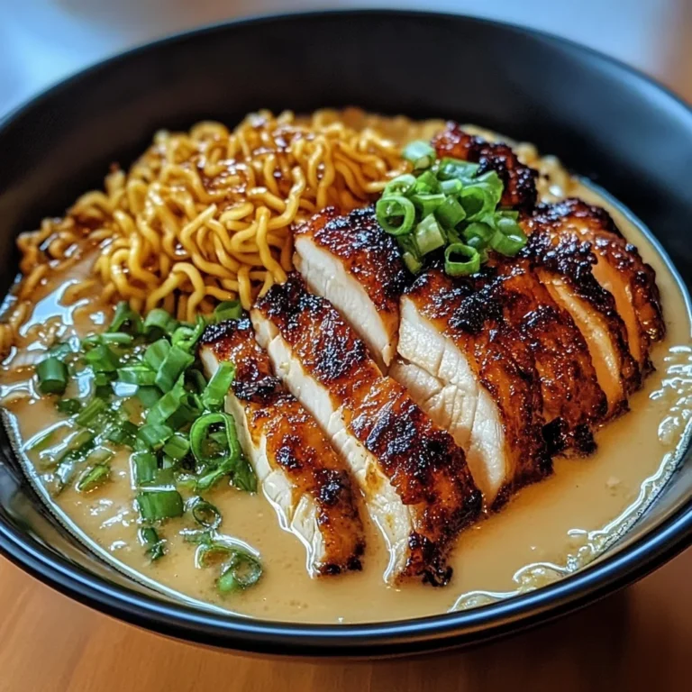 Fiery Chicken Ramen with Creamy Garlic Sauce