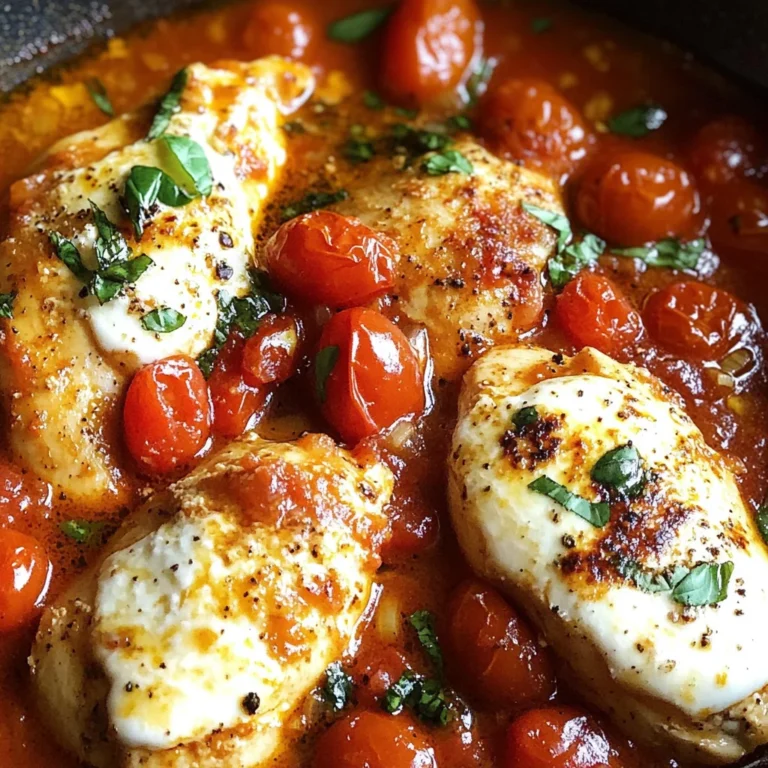 Garlic Tomato Chicken with Mozzarella