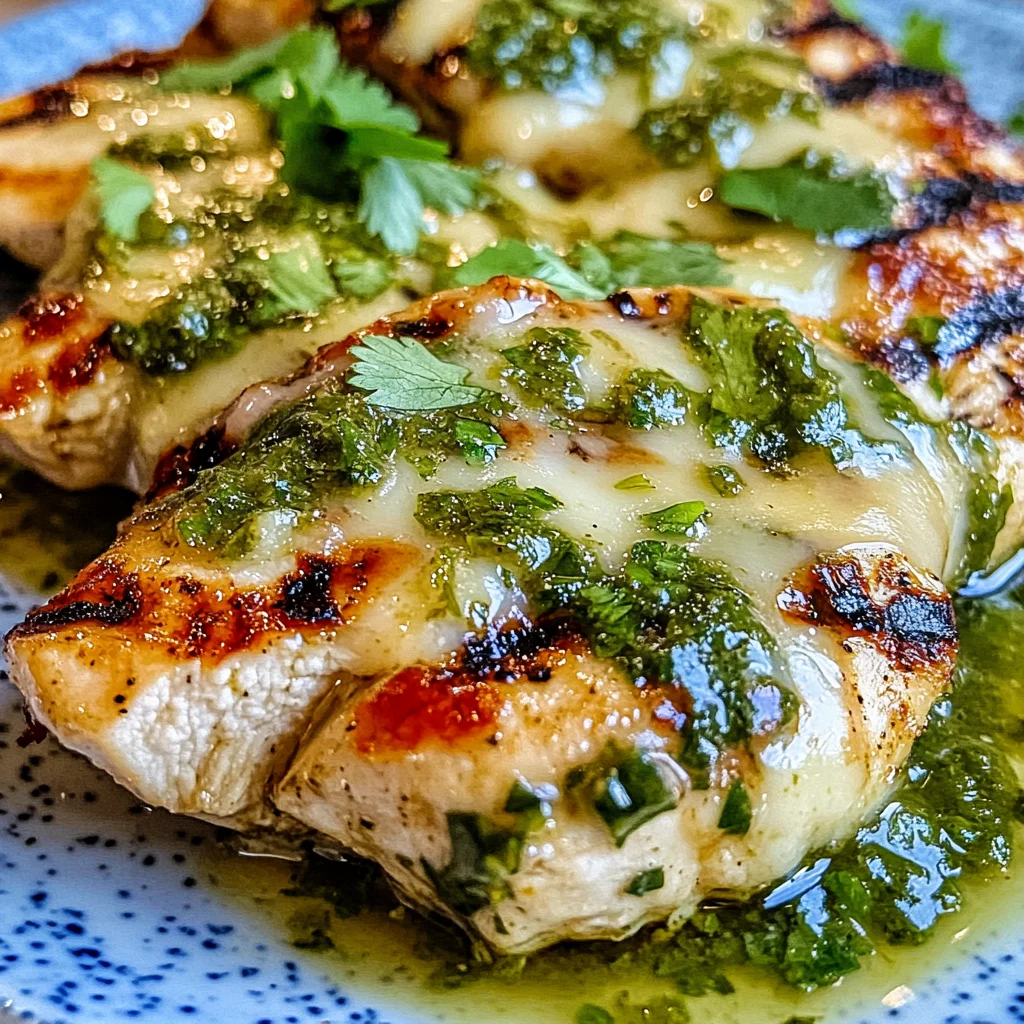 Grilled Salsa Verde Pepper Jack Chicken