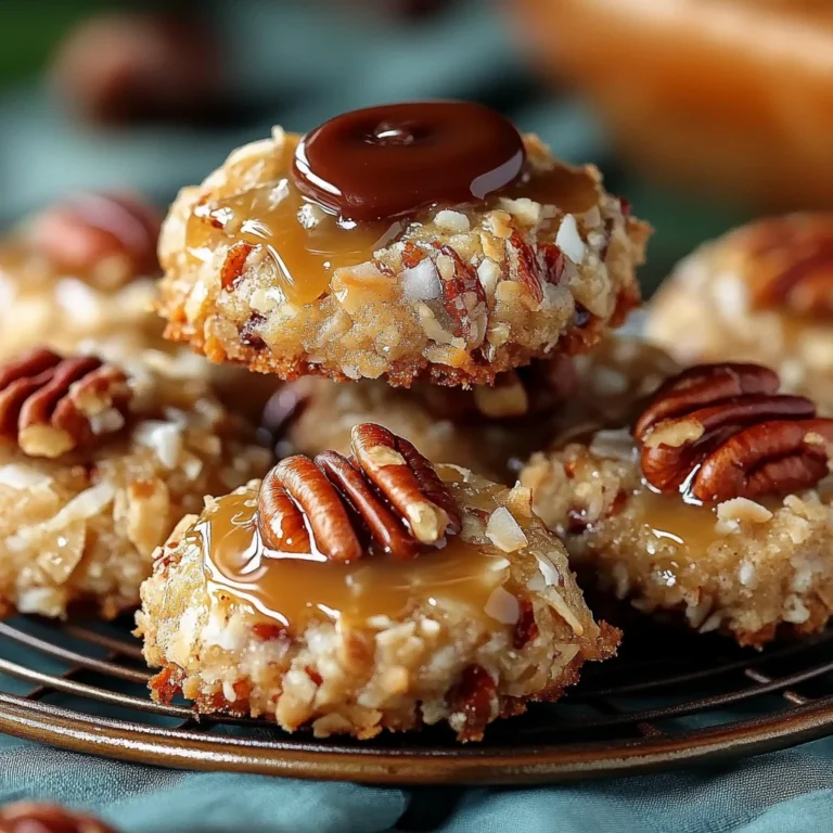 No-Bake Coconut Pecan Praline Cookies