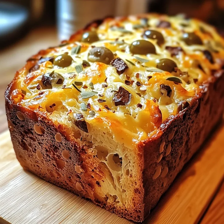 Savory Quick Bread With Cheese And Olives 🧀🍞