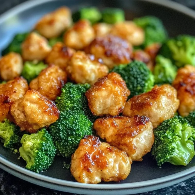 Air Fryer Chicken Bites and Broccoli