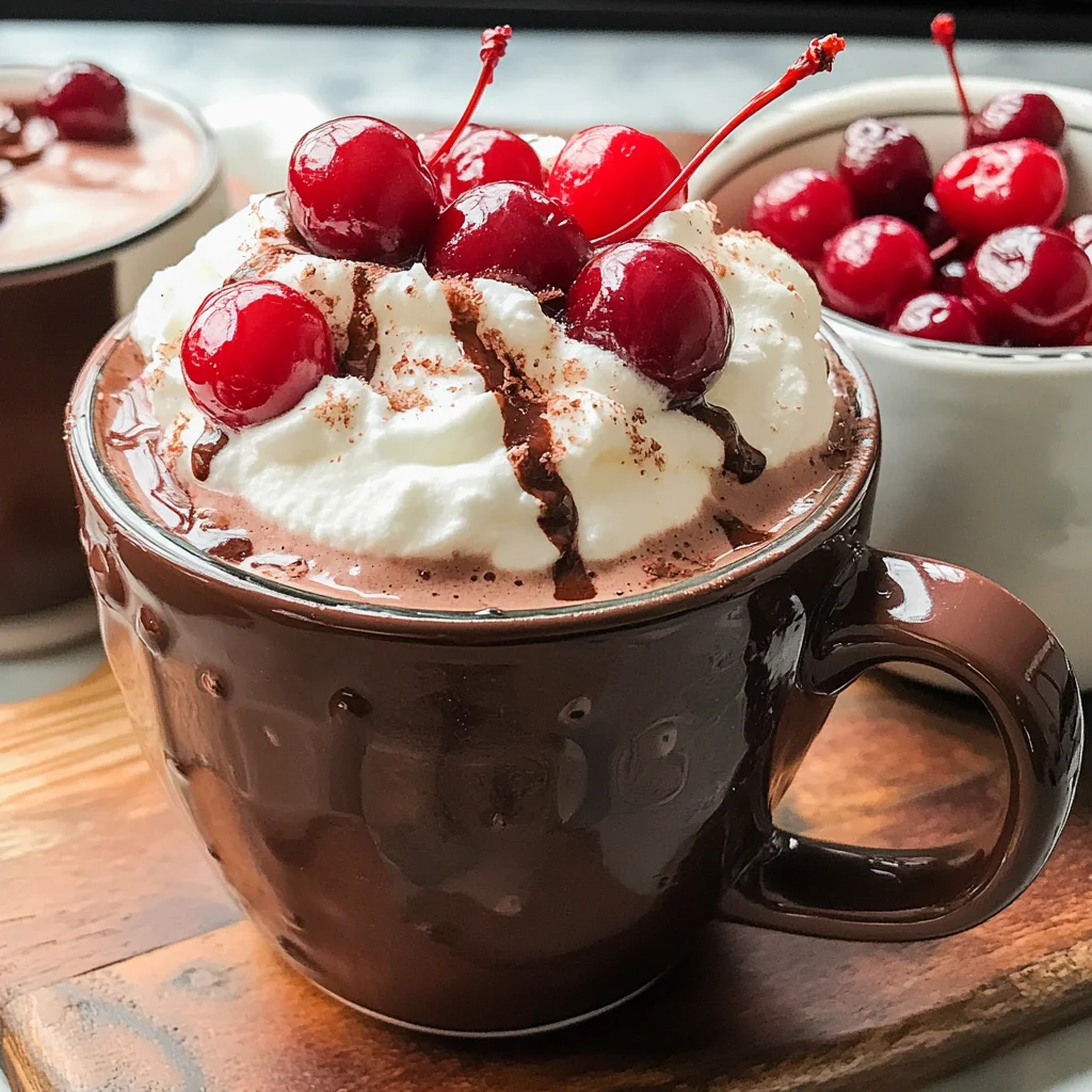 Slow Cooker Chocolate Covered Cherry Hot Chocolate
