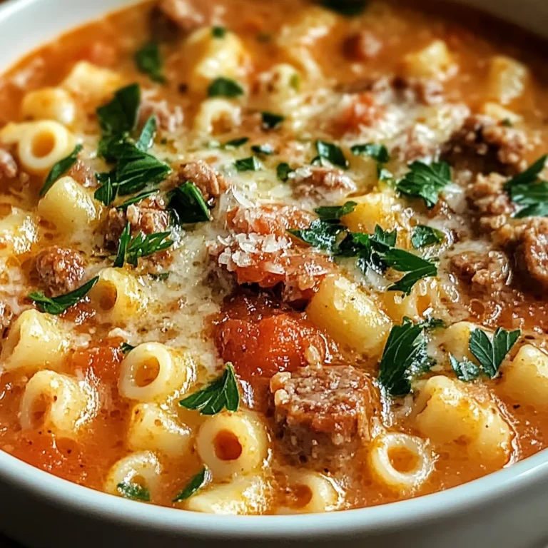 BEST Italian Sausage Ditalini Soup