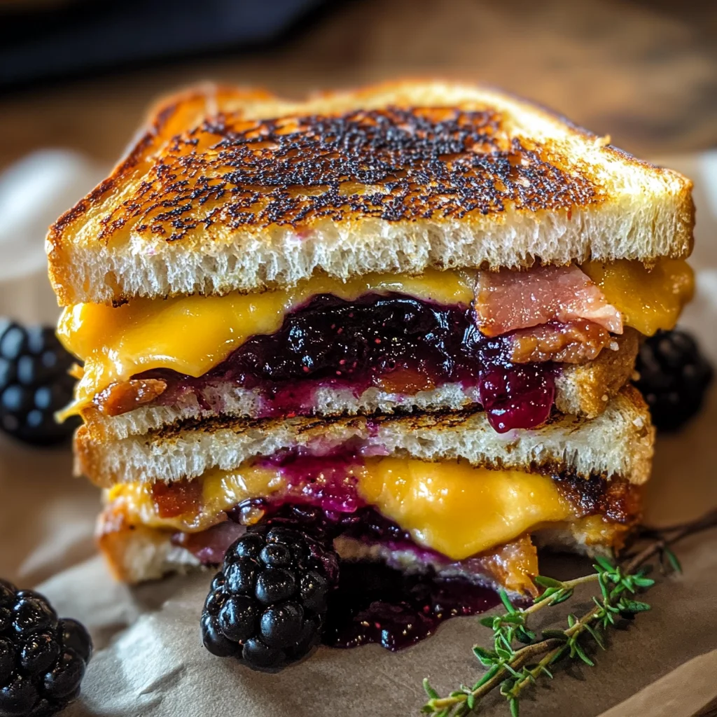 Blackberry Turkey Bacon Grilled Cheese