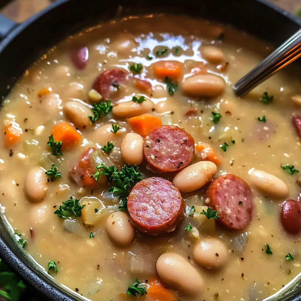 Creamy Bean Soup with Kielbasa