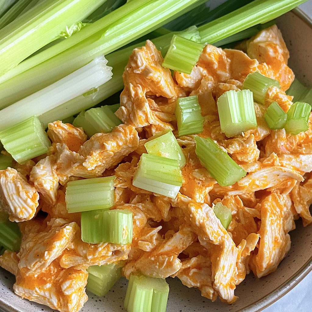 High Protein Buffalo Chicken Salad (Healthy, Easy)