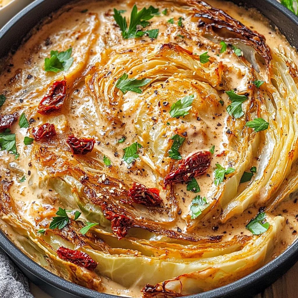 Marry Me Melting Cabbage with Creamy Tuscan Sauce