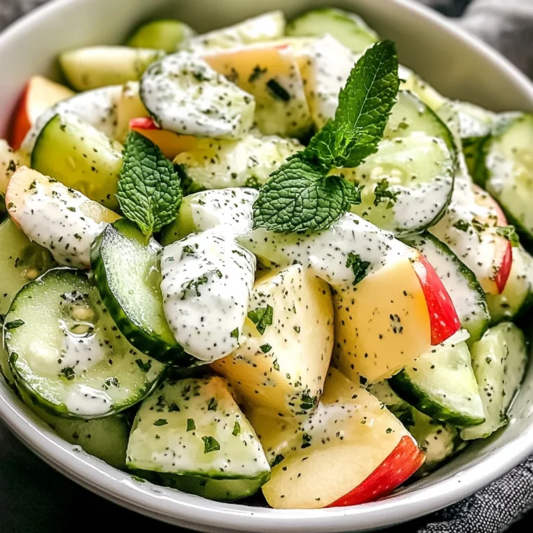 Apple Cucumber Salad With Creamy Yogurt Dressing Recipe