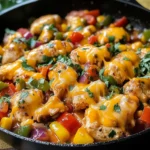 Cheesy Baja Chicken & Bell Pepper Skillet: An Incredible One-Pan Meal