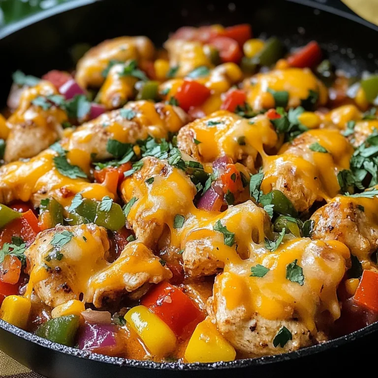 Cheesy Baja Chicken & Bell Pepper Skillet: An Incredible One-Pan Meal